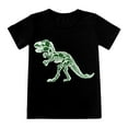 thumbnail image 4 of Toddler Outfits Boys Dinosaur Print Short Sleeve T Shirt Shorts Casual Daily Wear School Outdoor Toddler Clothes Black 11 Years-12 Years, 4 of 5