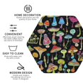thumbnail image 4 of Bingfone Vintage Bright Mushrooms Leather Drinks Coasters With Set Of 6,Suitable For Home Kitchen,Coffee Cup Coasters Home Gift, 4 of 9