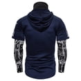 thumbnail image 4 of Playeras De Compresión Para Hombre Camisa Informal A Rayas Para Hombre, Camisa De Manga Corta Con Botones Y Cuello Vuelto, 4 of 4