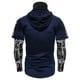 thumbnail image 4 of Playeras De Compresión Para Hombre Camisa Informal A Rayas Para Hombre, Camisa De Manga Corta Con Botones Y Cuello Vuelto, 4 of 4