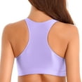 thumbnail image 4 of Sxiwei Women's Glossy Racerback Tank Tops Sleeveless Solid Color Crop Top Vest Unlined Yoga Bralette Light Purple XL, 4 of 7