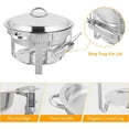 thumbnail image 5 of Ktaxon 2 Pack Chafing Dish for Buffet with Lid Holder, 5 Quart Stainless Steel Buffet Set, Round Chafers and Warmers Sets for Party, Catering, Wedding, Banquet, Graduation, 5 of 7