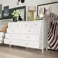 thumbnail image 5 of WIAWG 10 Drawer Double Dresser, Wood Dresser Chest of Drawers for Home Bedroom, White Closet Chest, 5 of 8