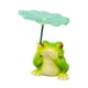 thumbnail image 4 of Estatua de animal pequeño pintada a mano, figura sosteniendo una hoja artificial, accesorio fotográfico de resina. Rana, 4 of 8