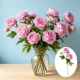 thumbnail image 4 of Artificial Peony Flowers 6 Colors Faux Silk Stems Buds Wedding Home Vase Floral Arrangement Centerpiece Decor, 4 of 6