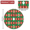 thumbnail image 2 of 30 Inch Christmas Tree Skirt – Velvet Plush Tree Mat, Soft Thickened Polyester with Red Ties, Single-Sided Printing, Available in 30in/36in/48in, Perfect for Holiday Xmas Tree Decoration, 2 of 7