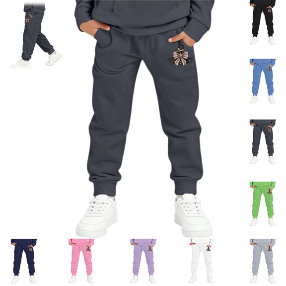 YOUYEDIAN Halloween Sweatpants for Boys Funny Halloween Print Sweatpants with Pockets Kids Casual Pants Soft Fashion Trousers