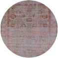 thumbnail image 1 of Ahgly Company Machine Washable Indoor Round Industrial Modern Dark Almond Brown Area Rugs, 7' Round, 1 of 7
