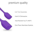 thumbnail image 4 of 2pcs Kitchen Cooking Silicone Spatula Set Heat Resistant Turner Scraper Cooking Baking Utensils Purple, 4 of 7