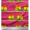 thumbnail image 1 of Soimoi Silk Fabric Branch & Colorful Parrot Bird Print Fabric by The Yard 42 Inch Wide, 1 of 3