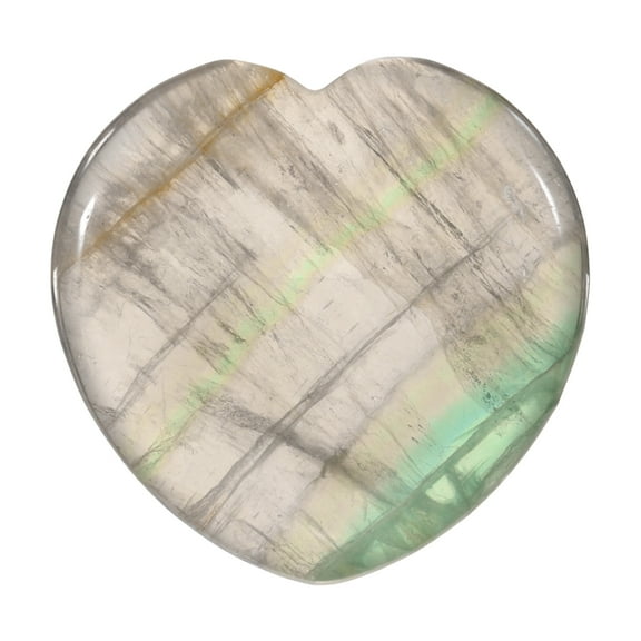 Uxcell Thumb Worry Stone for Anxiety, 1.6" Natural Heart Crystal Stone, Polished Gemstone Hand Carved Pocket Rock Anxiety Crystals for Women Stress Gifts Meditation, Deep Green