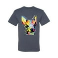 thumbnail image 2 of Wild Bobby Dean Russo Colorful Chihuahua Dog Lover Men Graphic Tee, Vintage Heather Blue, 4X-Large, 2 of 5