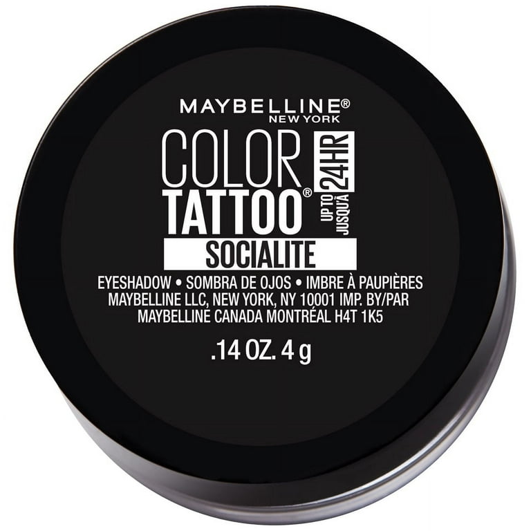 Up Makeup, 24HR Color 0.14 Maybelline oz Eyeshadow Tattoo Longwear To Socialite, Cream