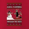 thumbnail image 3 of Wild Bobby Aura Farming Through The Snow Meme Unisex Sweater | Holiday Crewneck Sweatshirt, 3 of 5
