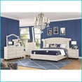 thumbnail image 2 of Dressers, Modern 7-Drawer Crystal Tufted Velvet Dresser, Solid + Manufactured Wood | Cream | Wood, 2 of 5