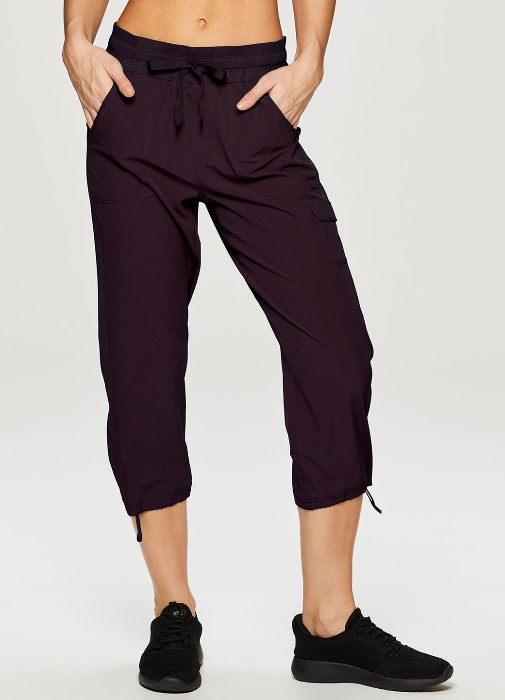 RBX Active Women's Stretch Woven Lightweight Cargo Capri Pant Dark Purple Cargo M - Walmart.com