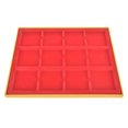 thumbnail image 1 of Delaman Plateau de Collection de Pièces, Plateau de Collection de Pièces Rouge Léger 12-Cases Support en Velours (Rouge), 1 of 8
