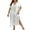 White, variant on IROINNID Summer Dresses for Women , Plus Size Maxi Dresses for Women, V-Neck and Short Sleeve Casual Summer Sun Dresses