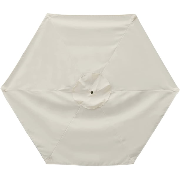 Paño de repuesto para sombrilla, 2 metros, cubierta de toldo para sombrilla de jardín para sombrilla de patio, sombrilla de mesa de mercado, toldo de repuesto beige, 6 brazos ZefeiWu 8390606184535