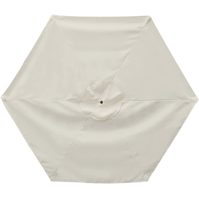 Pa?o de repuesto para sombrilla, 2 metros, cubierta de toldo para sombrilla de jardín para sombrilla de patio, sombrilla de mesa de mercado, toldo de repuesto beige, 6 brazos LingWen 8390615944090
