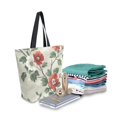 thumbnail image 2 of FORMRS Womens Canvas Tote Bag with Zipper Inner Pocket Shoulder Handbag, Red Floral Pattern, 2 of 7