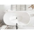 thumbnail image 4 of Elegant Kitchen & Bath BT30359GW-MBK 59 in. Bathtub with Matte Black Trim - Glossy White, 4 of 8