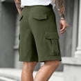 thumbnail image 6 of TKKCS Mens Relaxed Fit Cargo Shorts- Elastic Wasit Drawstring Casual Breathable Outdoor Lightweight Hiking Shorts With Multi Pockets Army Green Size XL, 6 of 7