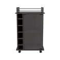 thumbnail image 4 of FM FURNITURE Britannica 2-Piece Engineered Wood Living Room Set in Black, 4 of 6