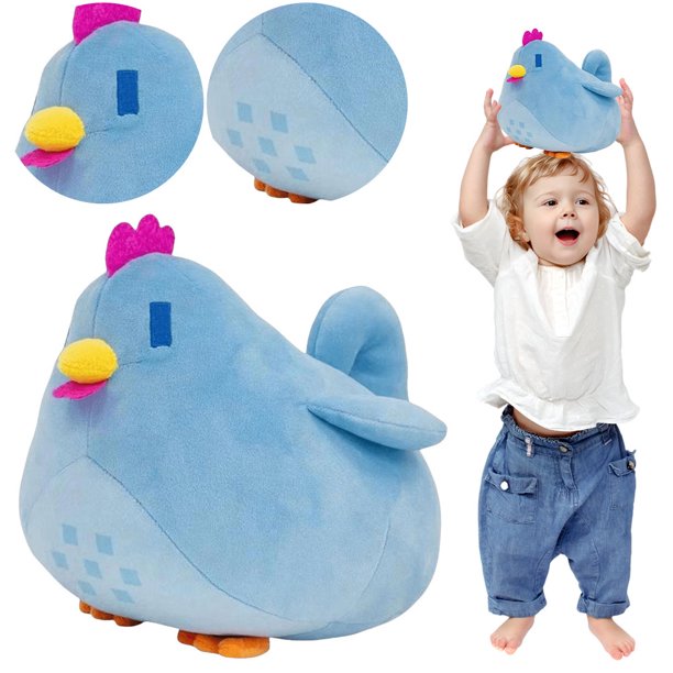 Juguete Peluche Pollo Btafrte 20 Cm Videojuego Lindo Suave Azul
