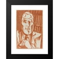 thumbnail image 2 of Louis Marcoussis 11x14 Black Modern Framed Museum Art Print Titled - Guillaume Apollinaire (1921), 2 of 5