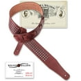 thumbnail image 2 of LIF-03 Weathered Dark Brown Padded Leather Strap With Traditional Live Oak Tooling - Walker And Williams 2 of 14