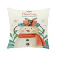 thumbnail image 4 of Fundas de Cojines navideños 45x45cm Papá Noel Pino Muñeco de Nieve Fundas de Almohada de Temporada Lino Feliz Navidad Cojines para sofá Festivo de Invierno Regalo navideño Doble Cara 4 Piezas, 4 of 5