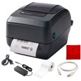 thumbnail image 1 of Impresora de escritorio de transferencia térmica Zebra GK420T para etiquetas, recibos, códigos de barras, etiquetas y pulseras - 1 año de garantía - Conectividad USB y Ethernet (Renovada), 1 of 5