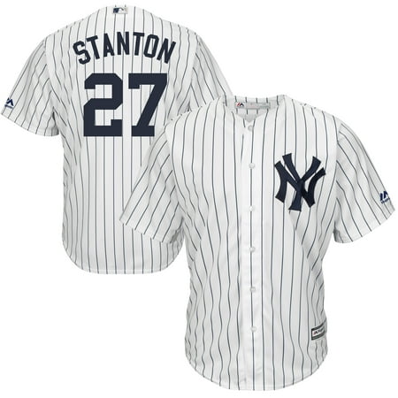 Majestic Mlb Custom Replica Jerseys - Giancarlo Stanton New York Yankees Majestic Cool Base Replica Player Jersey - White