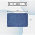thumbnail image 5 of Better Trends 21" x 34" Bathroom Rug – 100% Cotton, Extra Soft Tufted Reversible Bath Mat, Water-Absorbent, Machine Washable (Blue) Lilly Crochet Collection, 5 of 7