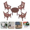 thumbnail image 3 of 1 Juego de muebles en miniatura para casa de muñecas. Incluye silla y mesa. Escritorio y silla para casa de muñecas. Escultura., 3 of 7