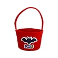 thumbnail image 2 of BSJJY Red Halloween Candy Basket 7.9x5.5 Inch, Reversible Fabric Treat Bucket with Handle, Cute Print Prank or Treat Bag, 2 of 6