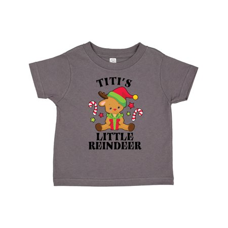 

Inktastic Christmas Titi s Little Reindeer with Candy Canes Gift Toddler Boy or Toddler Girl T-Shirt