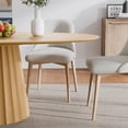thumbnail image 5 of MAYEERTY 67x33.5x30 Modern Oval Dining Table for 6, Mid-Century Kitchen Table for Dining Room Kitchen, Natural Wood, 5 of 10