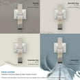 thumbnail image 6 of Amerock Burbank Transitional Single Prong Satin Nickel/Polished Chrome Wall Hook, 6 of 9