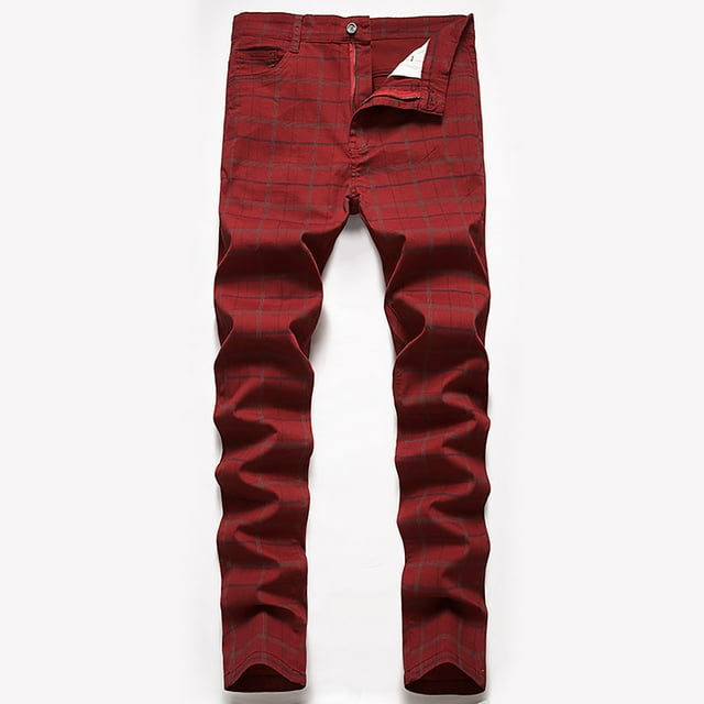 Pantalones largos a rayas para hombre, pantalones de traje ajustados y elásticos, pantalones casuales, pantalones para hombre