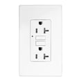 thumbnail image 3 of GFCI Outlets 20 Amp, Outdoor Weather Proof (WR), Ground Fault Circuit Interrupter, Screwless Wallplate Included, 3 of 5