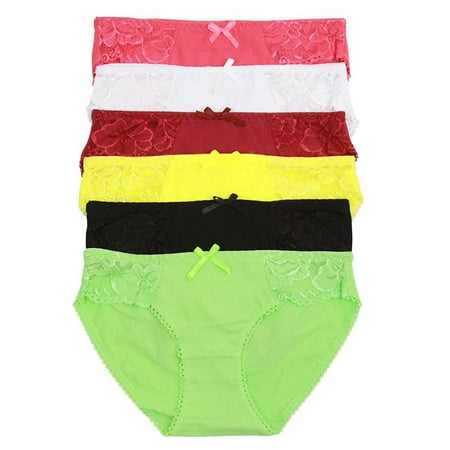 ToBeInStyle Women s Pack of 6 Classic Cotton Bikini Panty