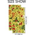 thumbnail image 3 of Set of 2 Pcs SKYSONIC Fingertip Hand Towels Christmas Elements New Year Decorations Absorbent Face Bath Towels for Bathroom Kitchen 30"x15", 3 of 6