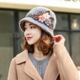 thumbnail image 6 of lanema Autumn Travel Crochet Bucket Hat Ladies Commute Camping Taking Photo Fisherman Hat with Flower Pattern for Girlfriend, 6 of 20