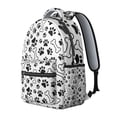 thumbnail image 2 of Pet Paw Print and Bone Backpack for School,Cute School Bag,Schoolbag with Adjustable Shoulder Straps & Padded Back,15.3"x11"x7.1".﻿, 2 of 6