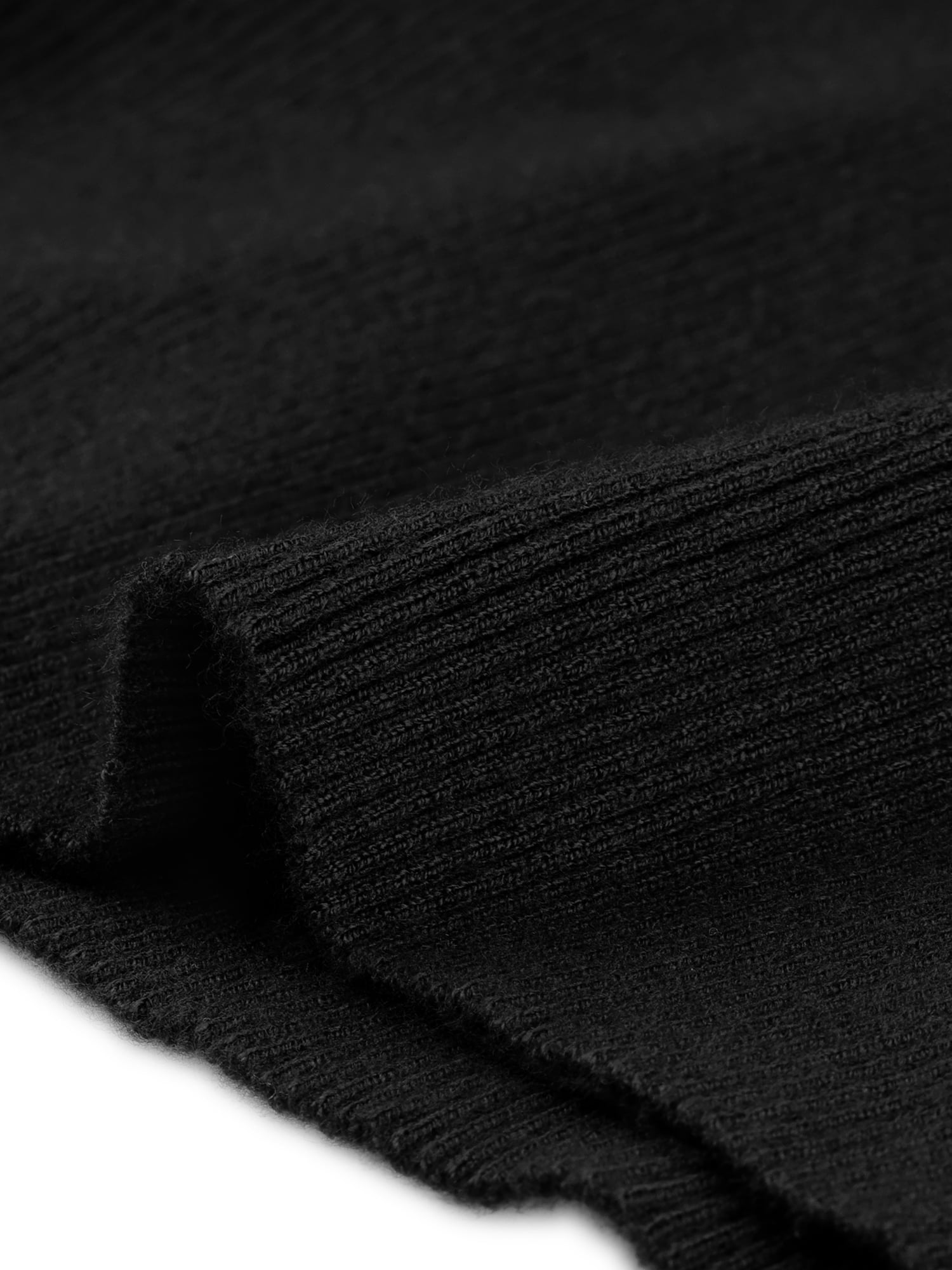 Unique Bargains Women's Off Shoulder Ribbed Knit Long Sleeve Solid Sweater Pullover Top XL Black