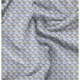 thumbnail image 1 of Soimoi Tissu en Voile de Coton Bleu Imprimé Cheval de Course Animal 1 Yard 56 Pouces de Large, 1 of 6