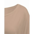 thumbnail image 5 of Womens Short Sleeve Boat Neck Side Shirring Dolman Drape Top, 5 of 6