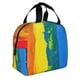 thumbnail image 2 of Easygdp Rainbow Colored Bolsa Térmica Premium - Tela Oxford Impermeable, Gran Capacidad, Bolsillo Frontal, Unisex para Trabajo, Escuela, Actividades al Aire Libre y Picnics, 2 of 8